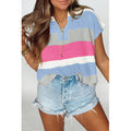 Colorblock Striped Knit Top