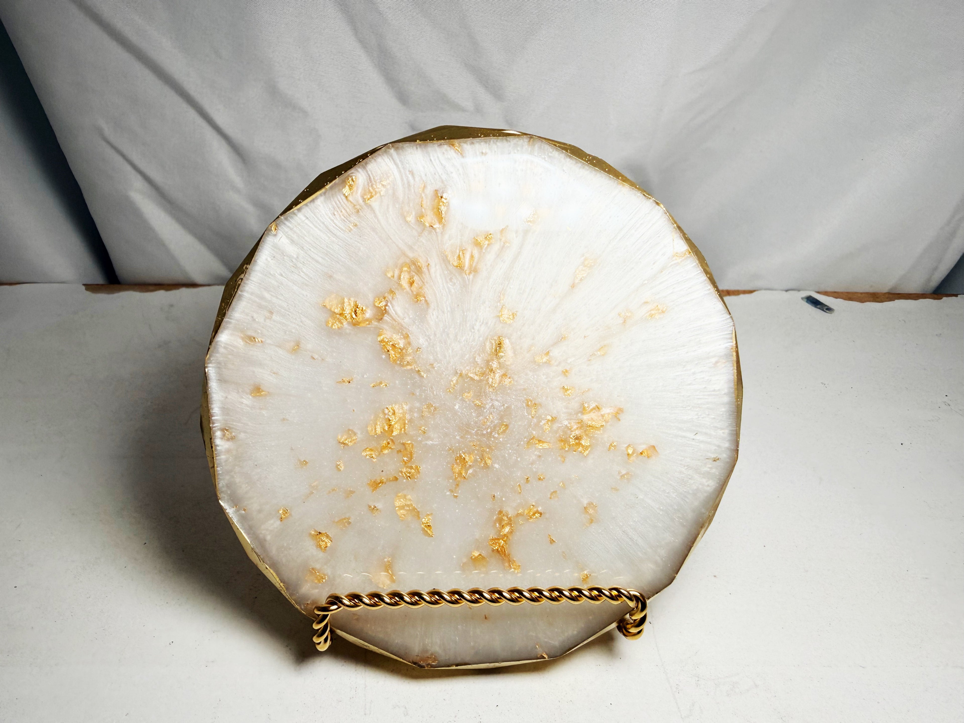 White/Gold Diamond Coasters (2 Pack)