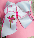Cross Moonstitch Embroidered Hair Bow