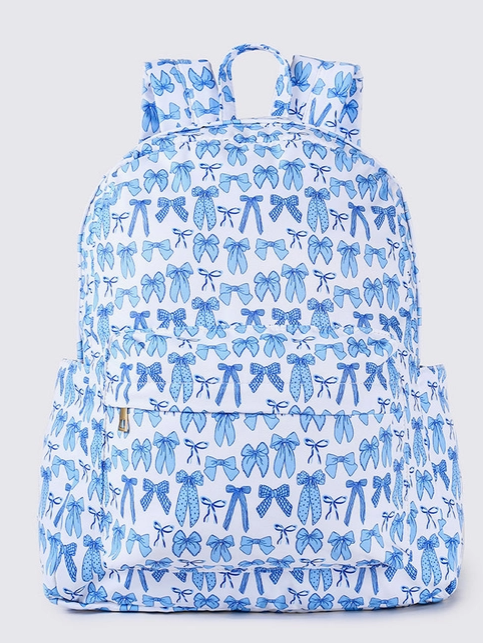 Blue Bow Kids Backpack