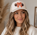 Beige Orange bow football